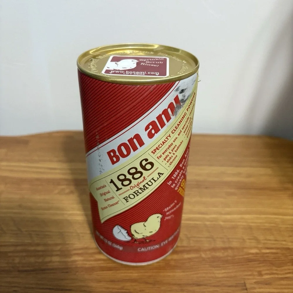 Vintage 1952 Bon Ami Cleaning Powder 12oz Can NOS Collectible House Memorabilia